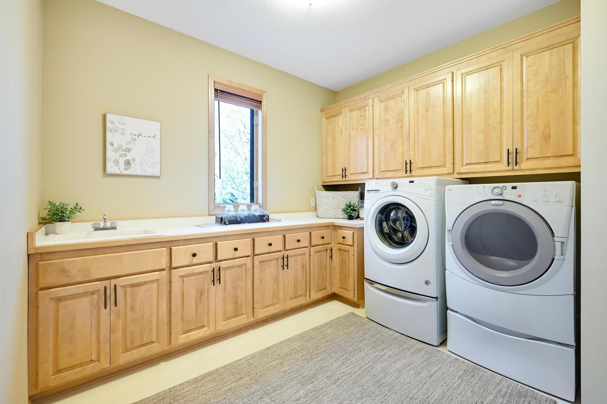 Convenient main floor laundry off of the back hallway.