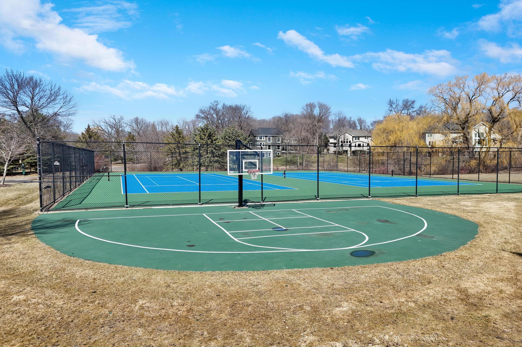 Pickleball, tennis, basketball
