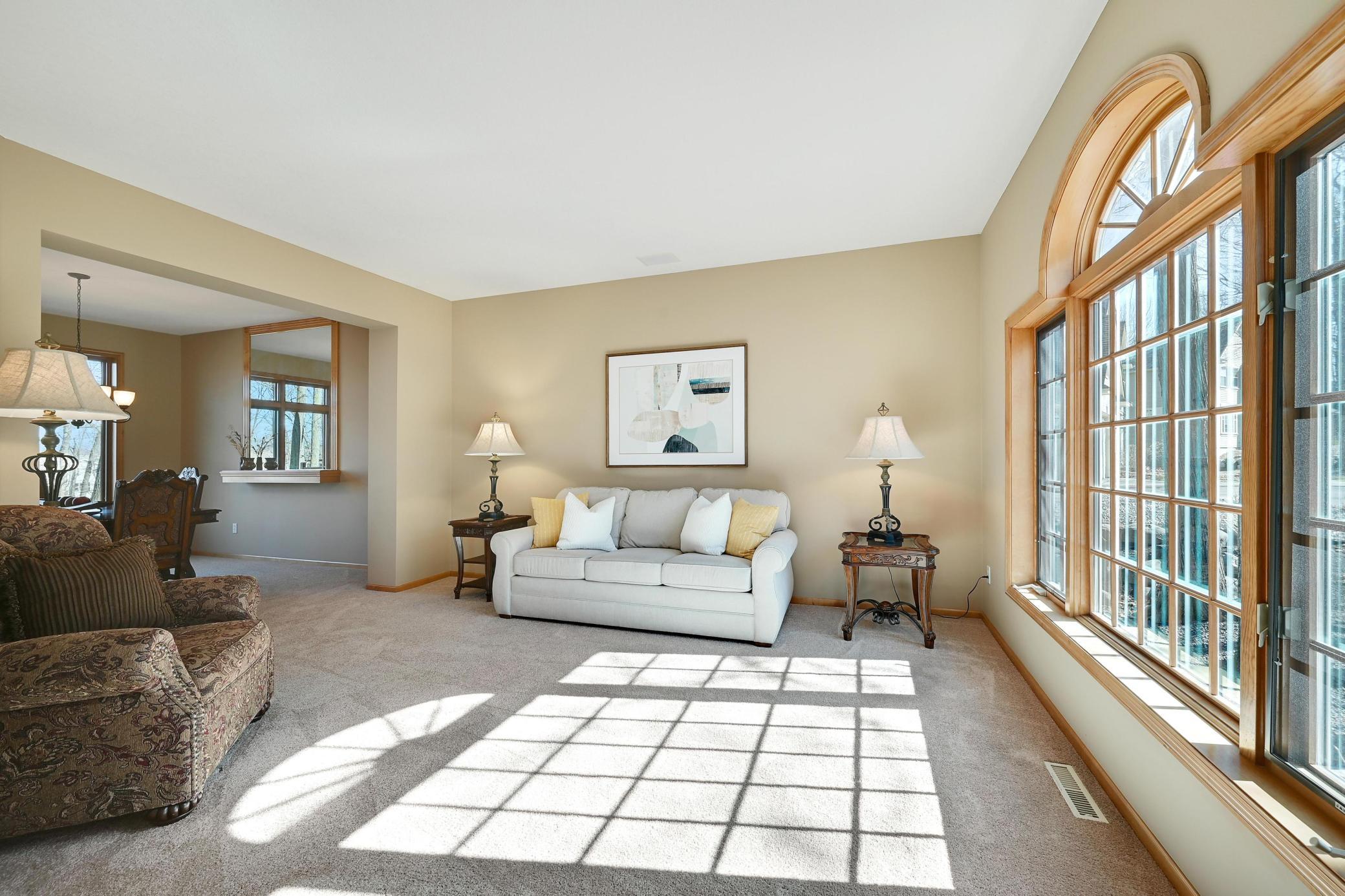 Formal living room to the right