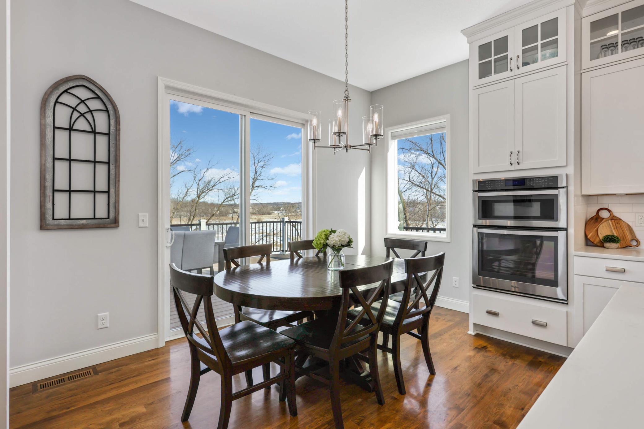 Informal dining room provides a walk-out to the deck making this great for entertaining.