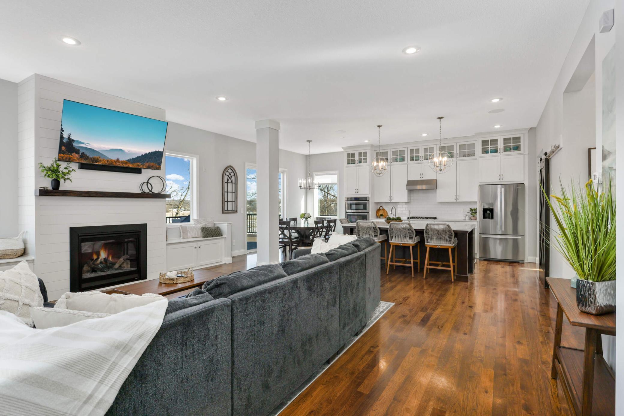 This photo captures the gorgeous main level areas.