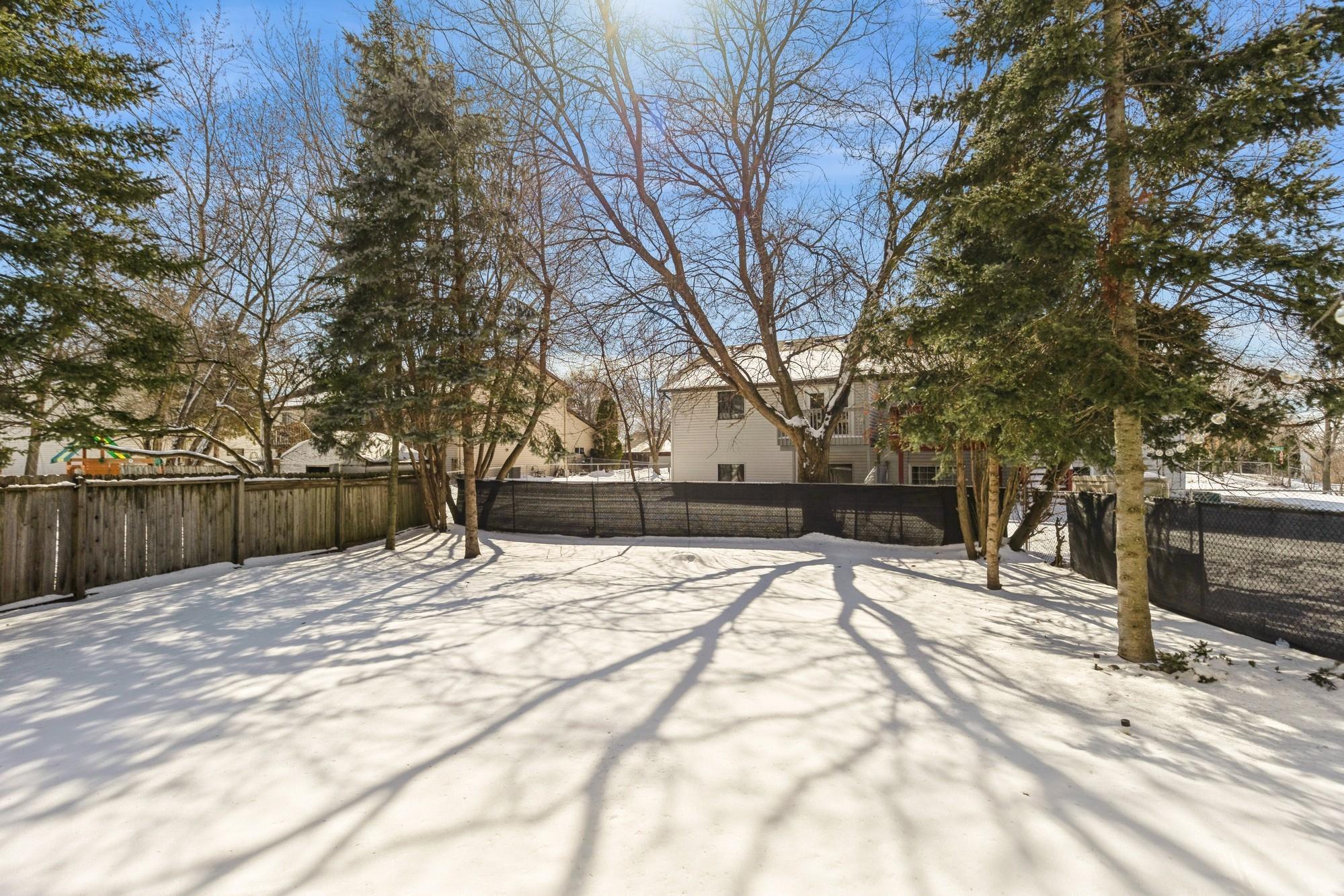 Fenced backyard
