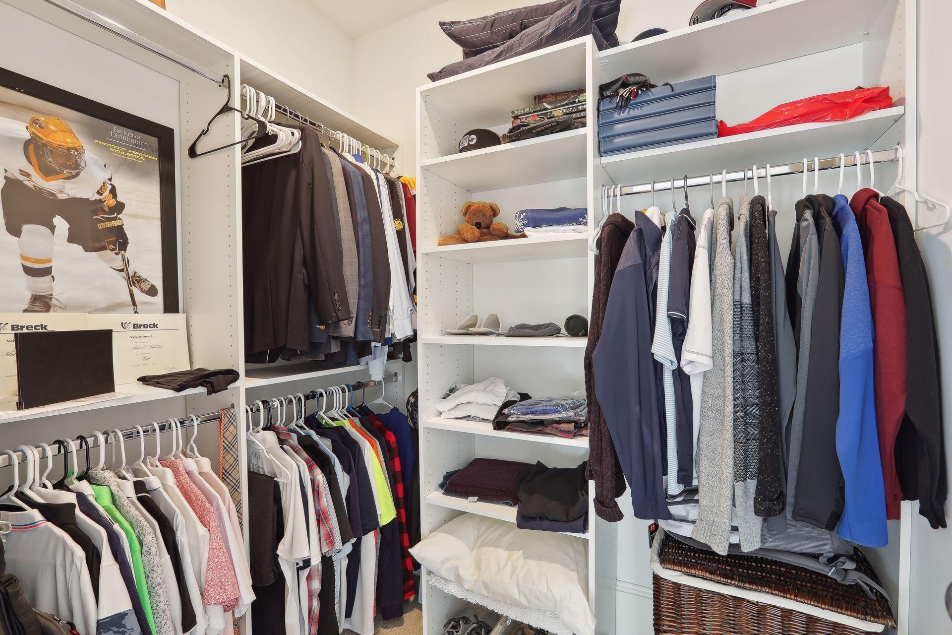 A sample of the custom closets located throughout the home.