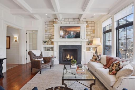 Custom Coffered Ceiling and wainscoting are spectacular!