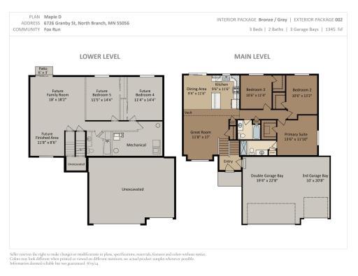 Floor Plan. Photos and renderings may not depict actual plan, materials, & finishes may vary. All measurements are approximate.