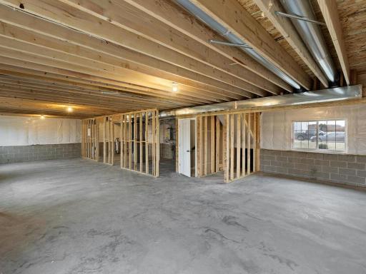 Unfinished Walkout Lower Level. Photo is taken of another home with similar plan and finishes.