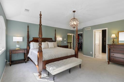 Escape to solace in your newly remodeled ownerâs suite with dual, walk-in closets and a luxurious private bathroom.