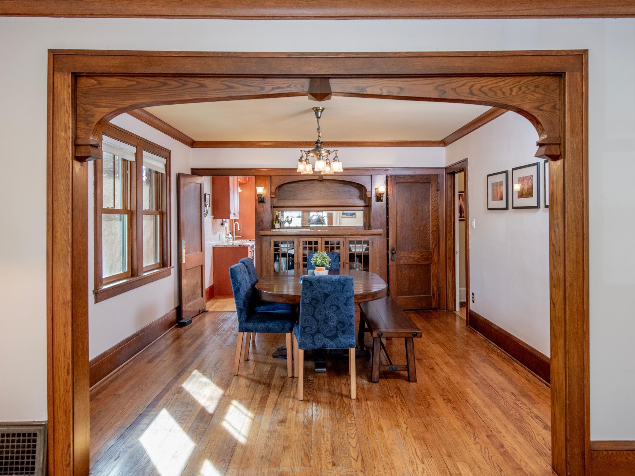 Original natural woodwork throught the main level