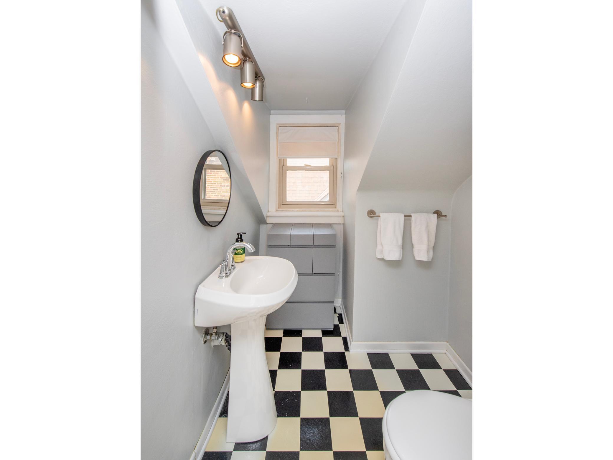 Upper level half bath