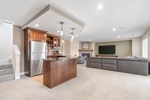 Lower Level Full Bar and Family Room