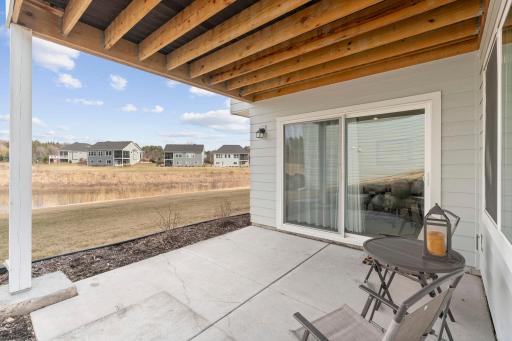 Covered Patio looking at pond