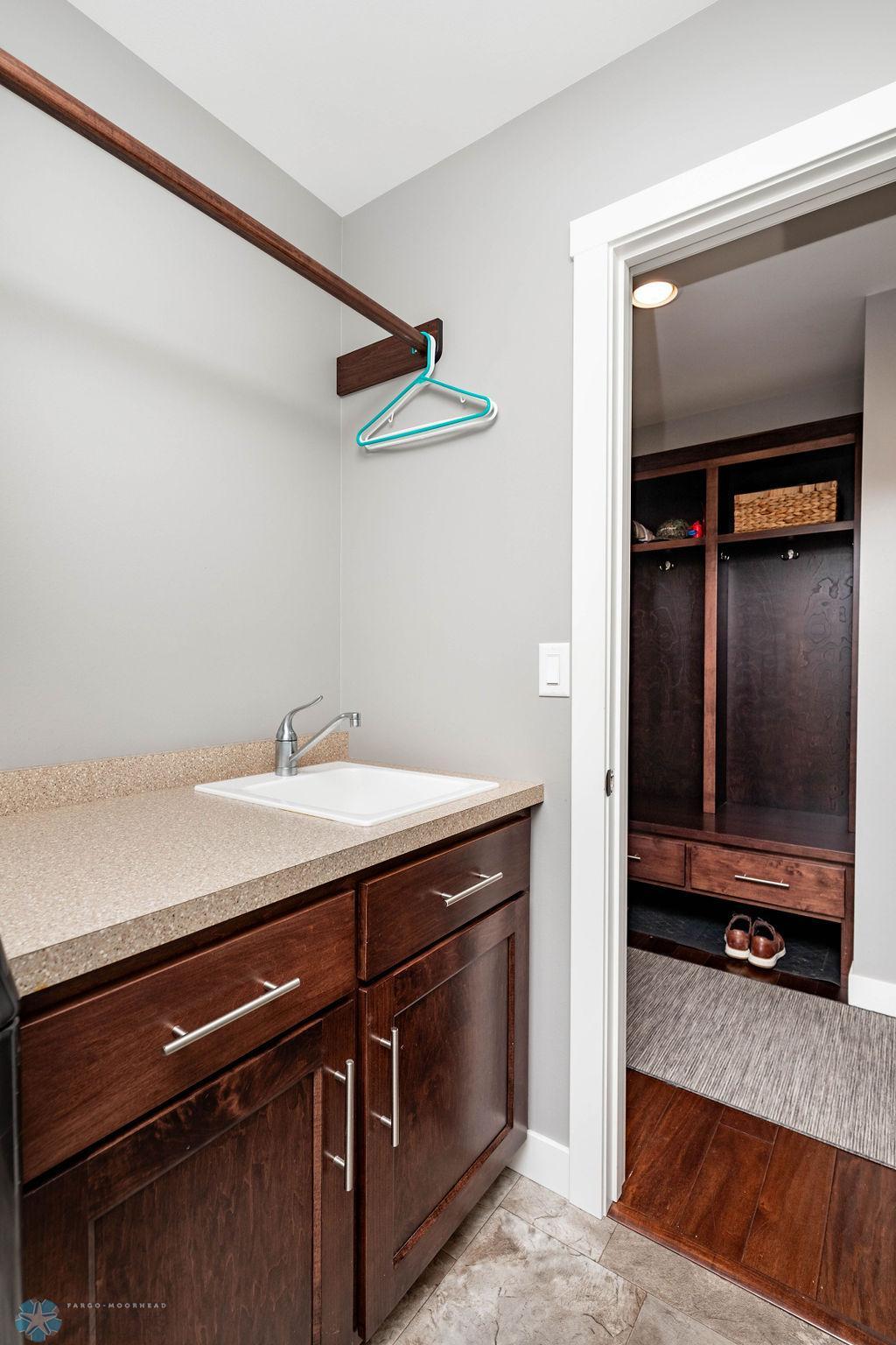 Sink and Counter in Laundry Room