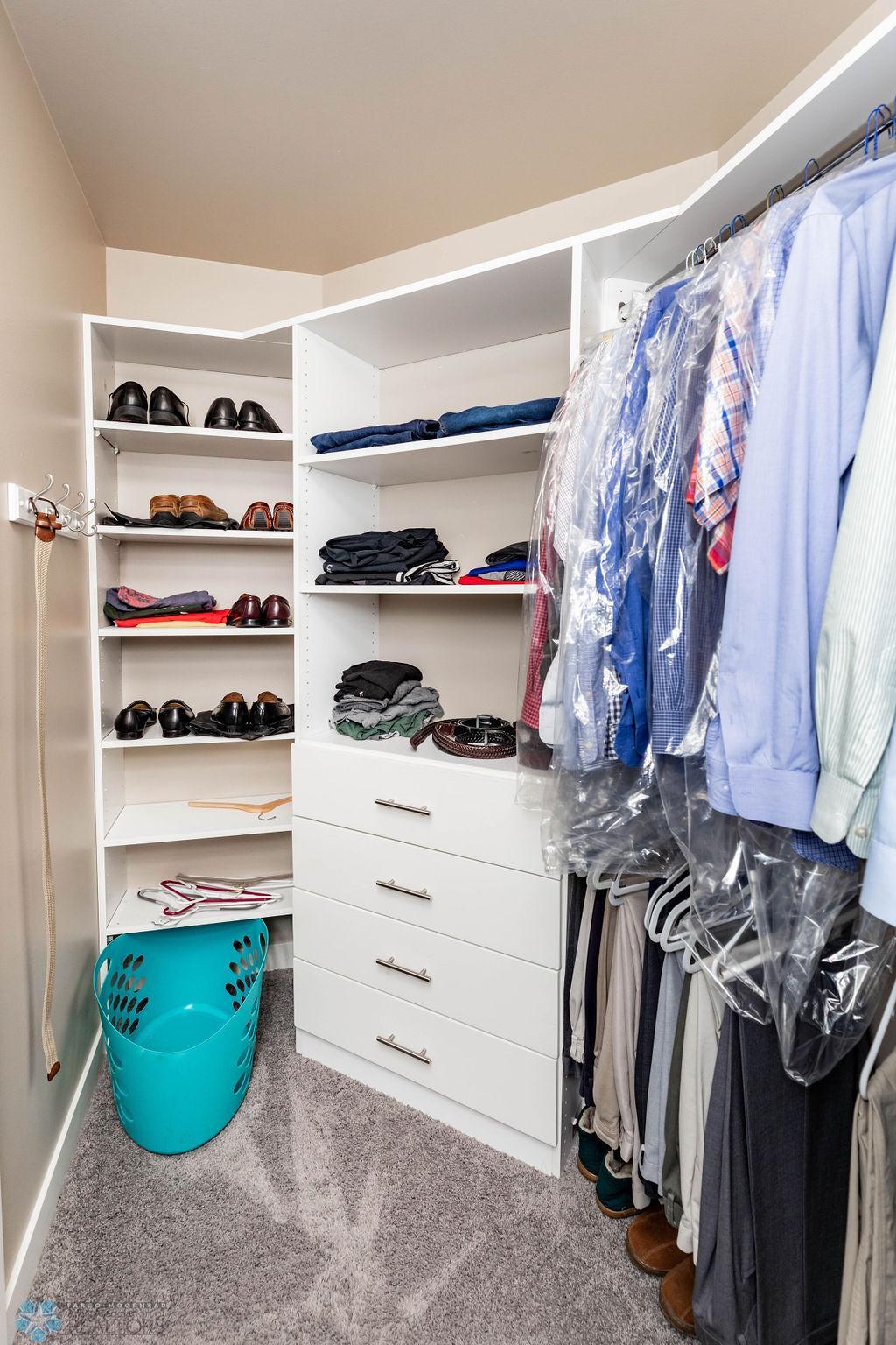 Organized Master Closet