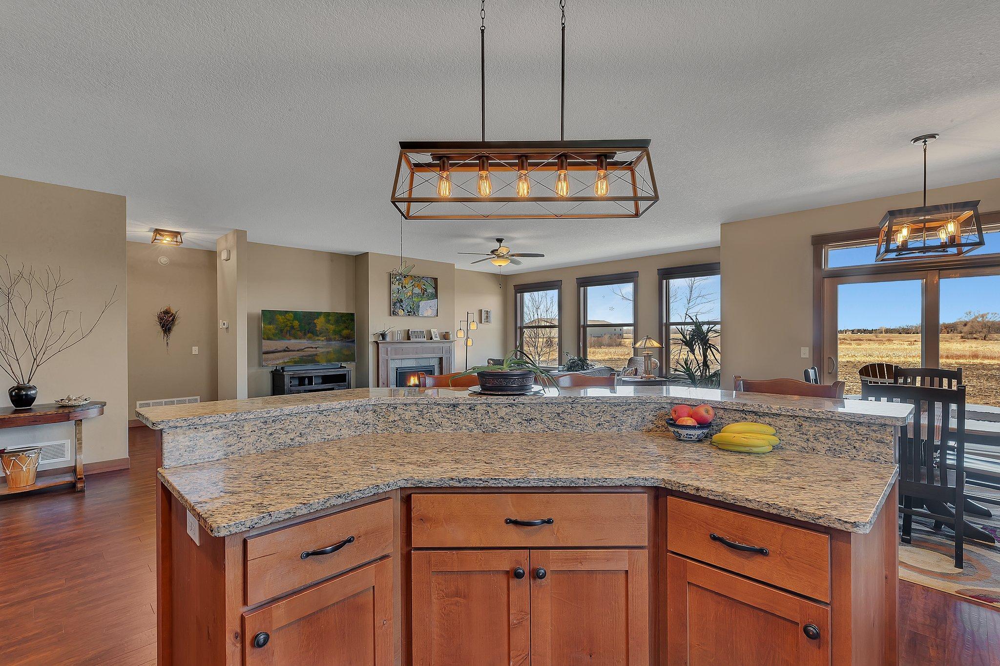 Plenty of counter top space to prep your meals. The angles island will have you being productive and enjoying the entire live space while you create meals for the ones you love.