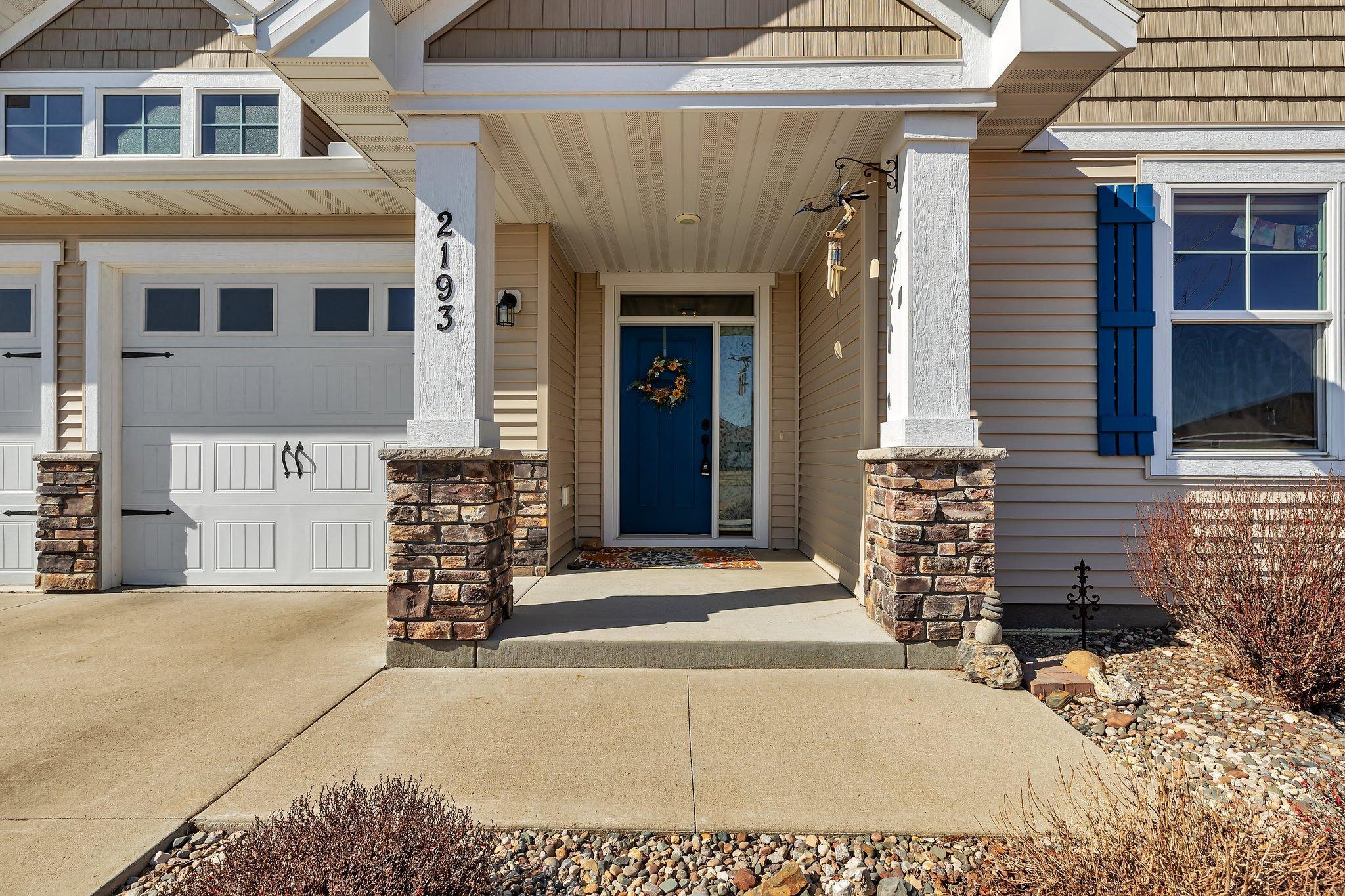 Covered front entrance to welcome you in.