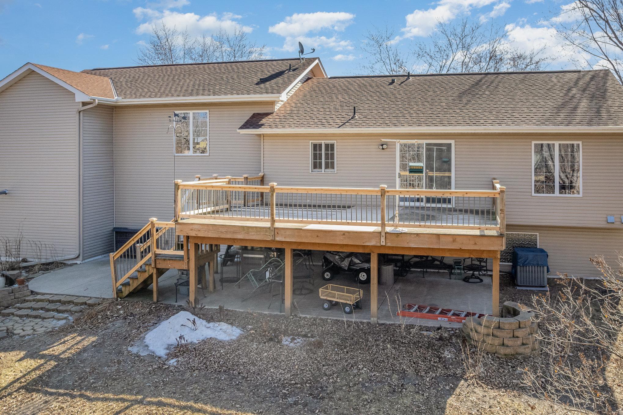 Ample storage space under the deck for all those outdoor tools and machines.