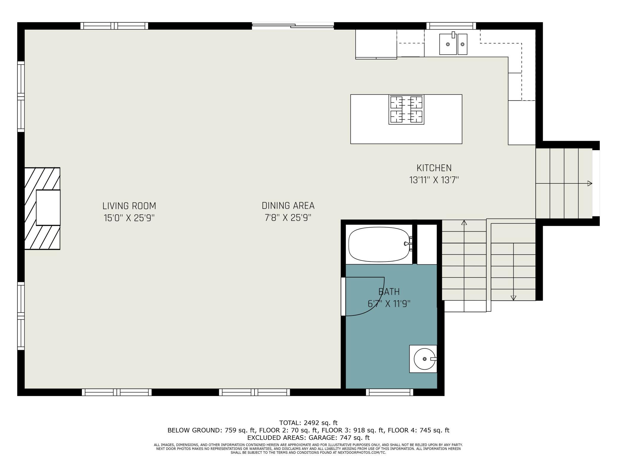 Main level floor plan.