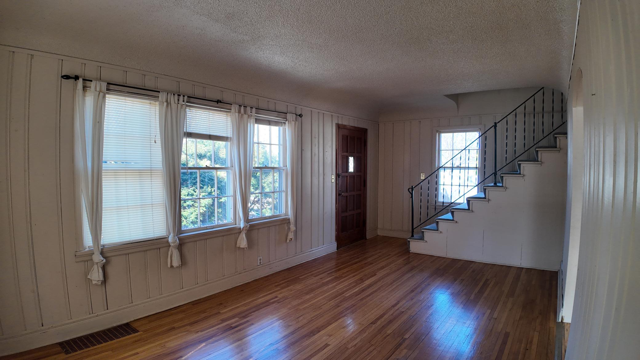 Living room with hardwood floors