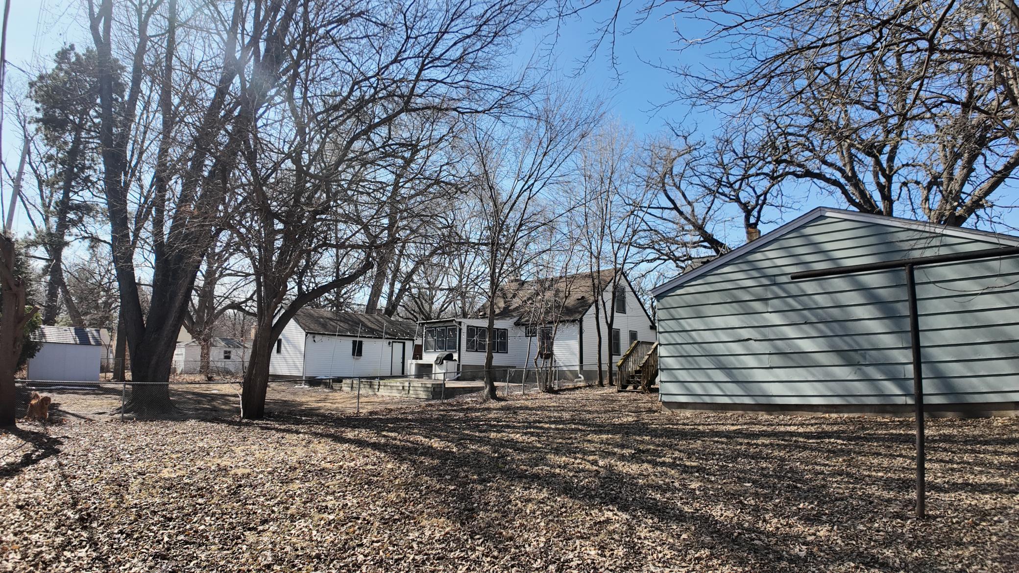 View into backyard