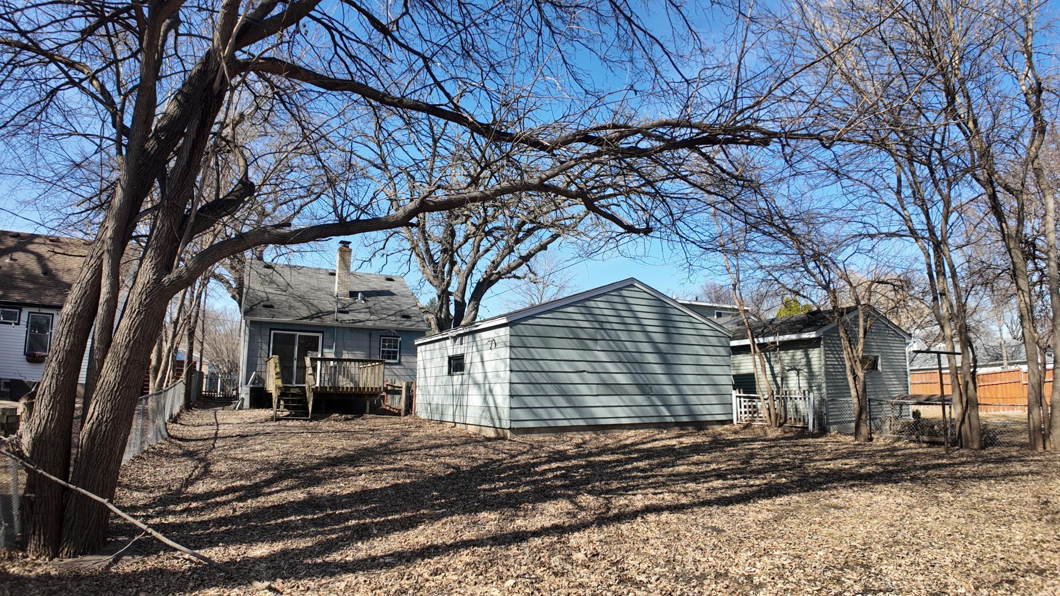 View into backyard