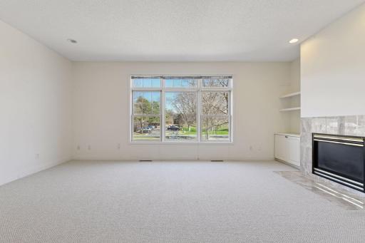 Tons of natural light in east facing living room.