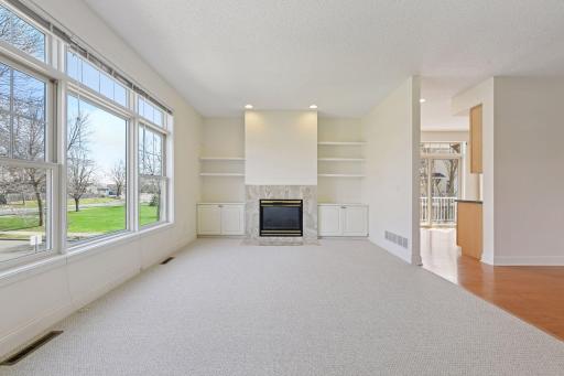 Beautiful living room with oversized picture windows
