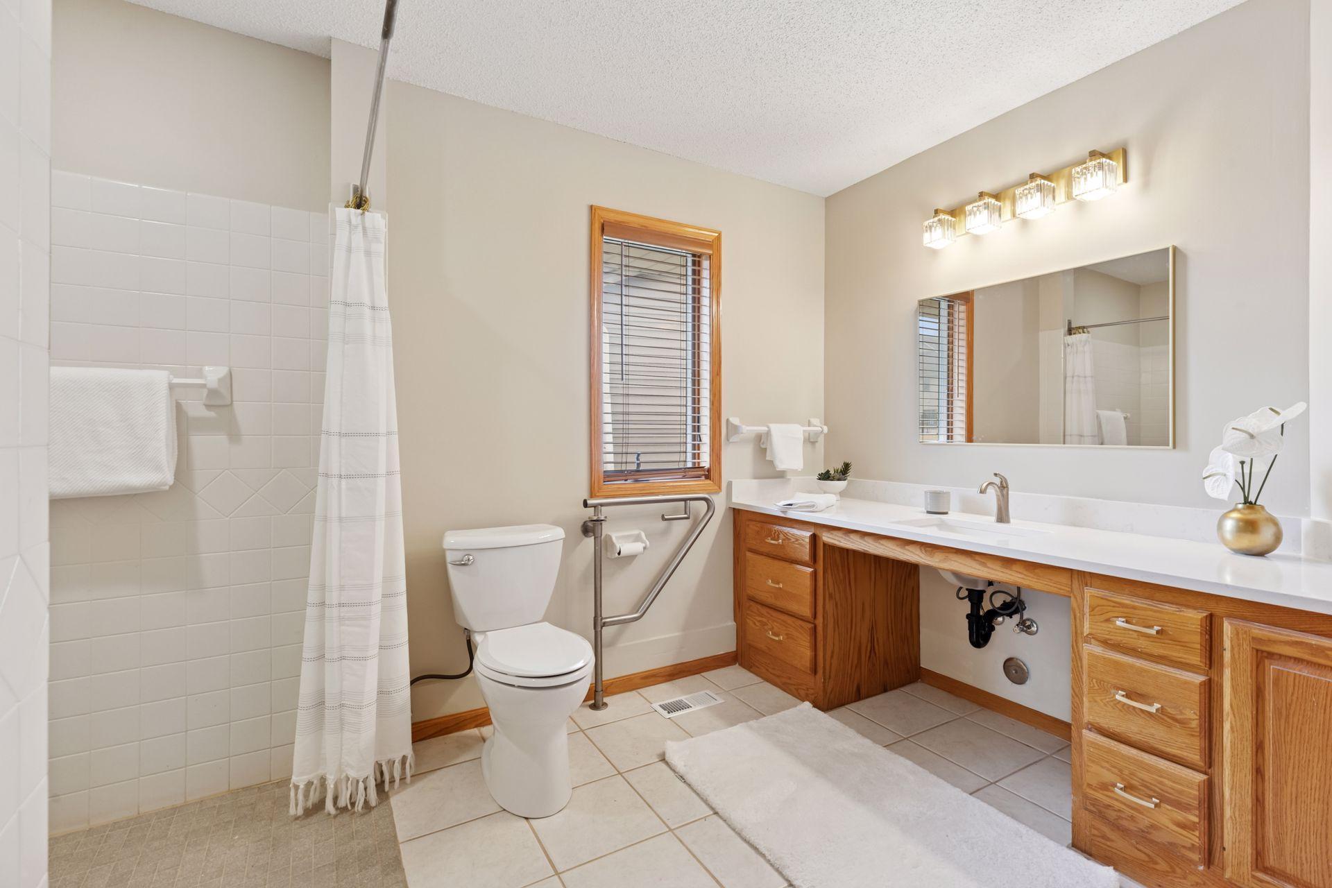 This spacious 12 x 10 oasis features elegant tiled floors that add a touch of sophistication and are easy to maintain.