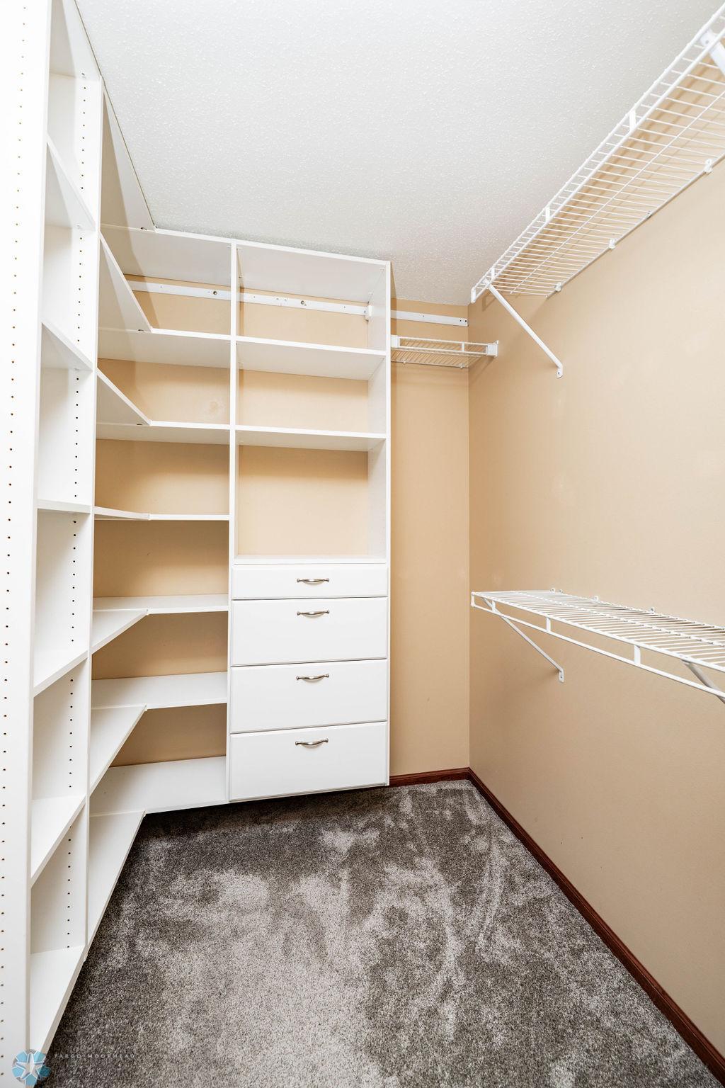 Custom Shelving in Primary Closet