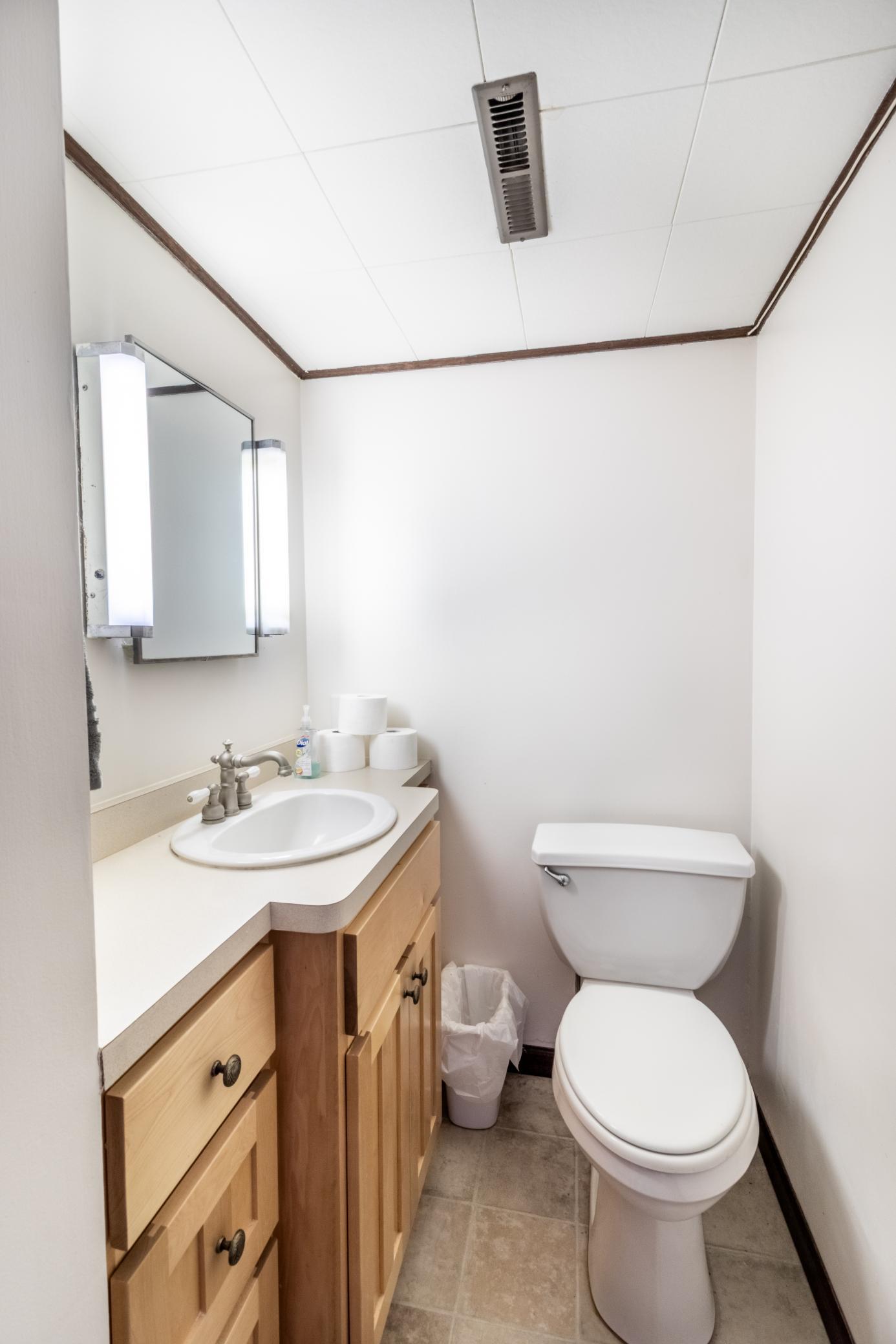 Lower level half bath