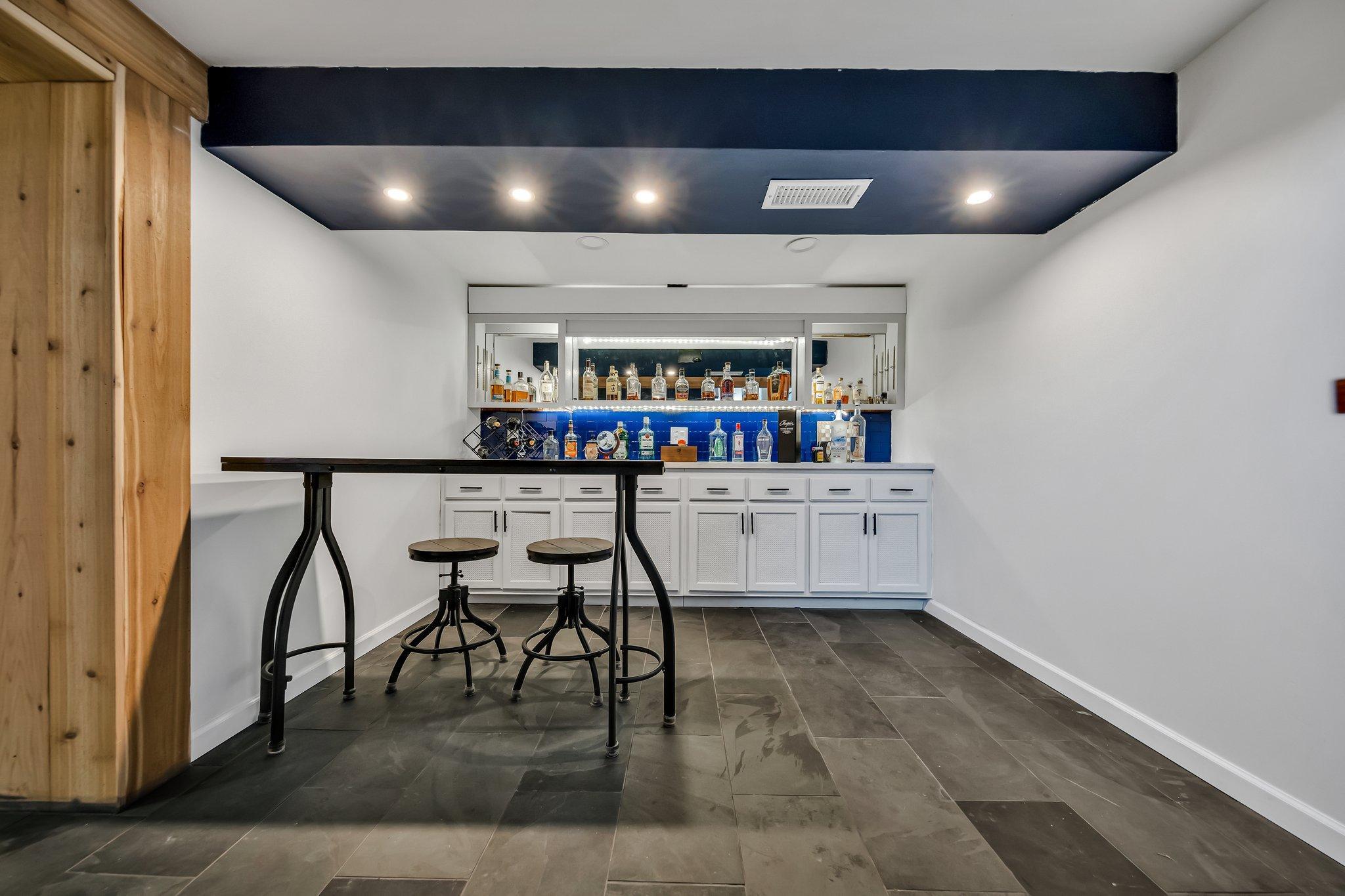 Custom built in bar!
