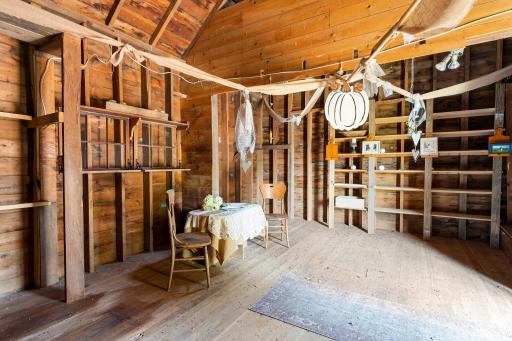 Inside one of the outbuildings - recently used as a gift drop off area for a wedding