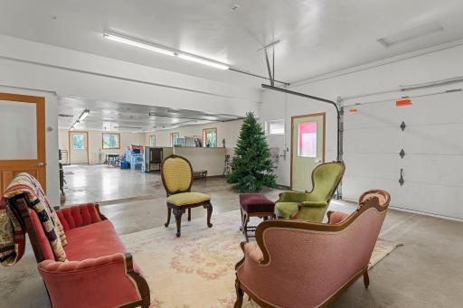 So much storage/workspace in the commercial building, view of loading dock area