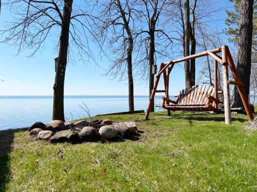 A great place for a campfire while watching the sun set across the lake.