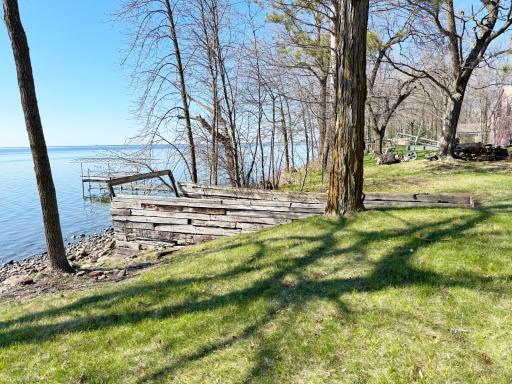 A length-wise shot of the boathouse structure foundation.