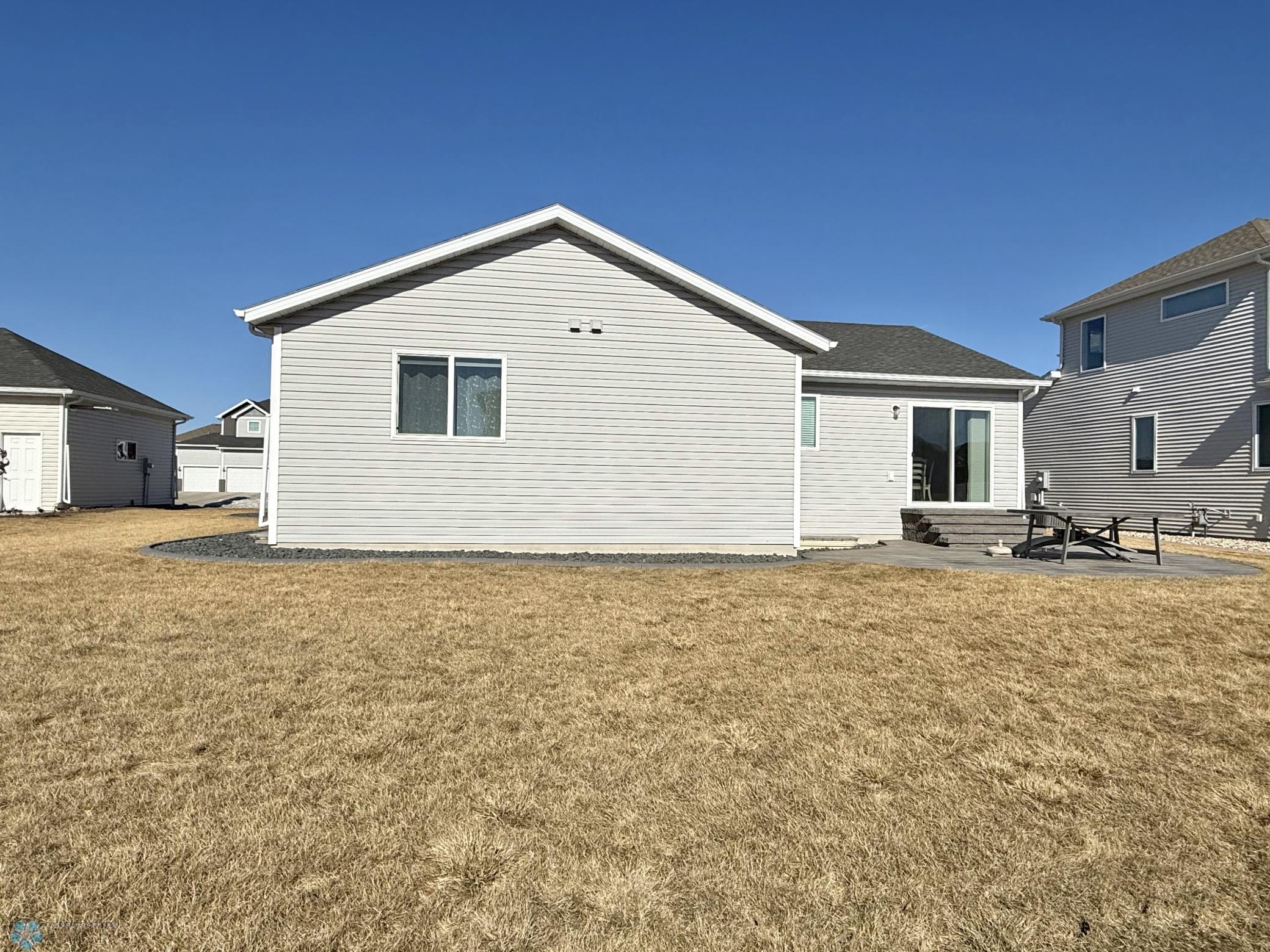 South side of house