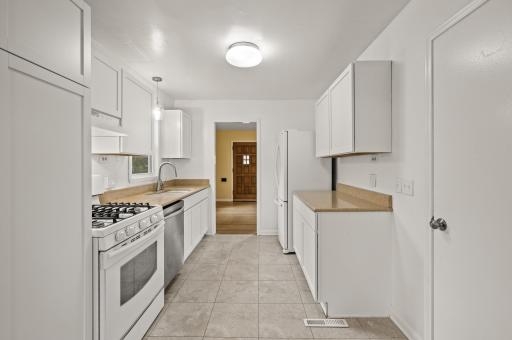 Kitchen with New cabinets, hard surface counter tops