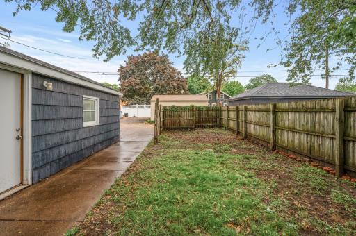 backyard, with a great location for a future garden