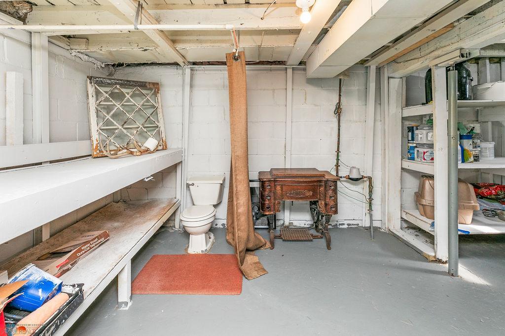Half bath in the basement