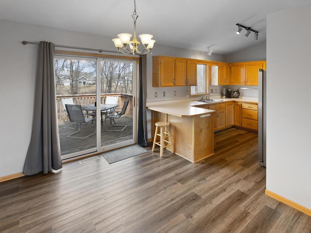 Dining walks out to Deck and spacious backyard