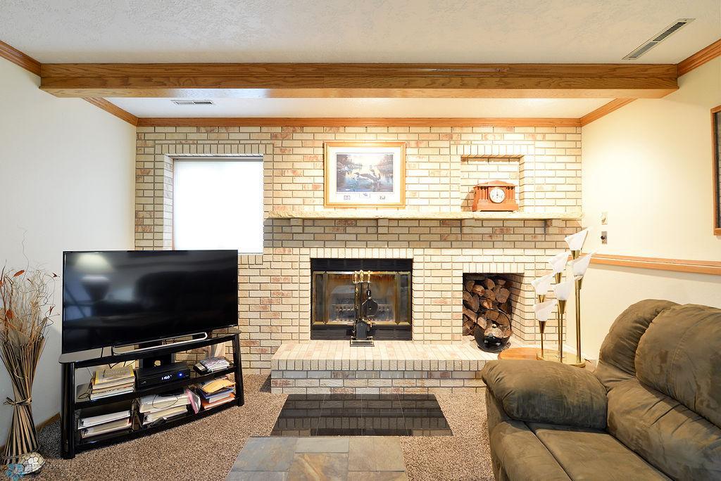 Beautiful Wood Burning Fireplace