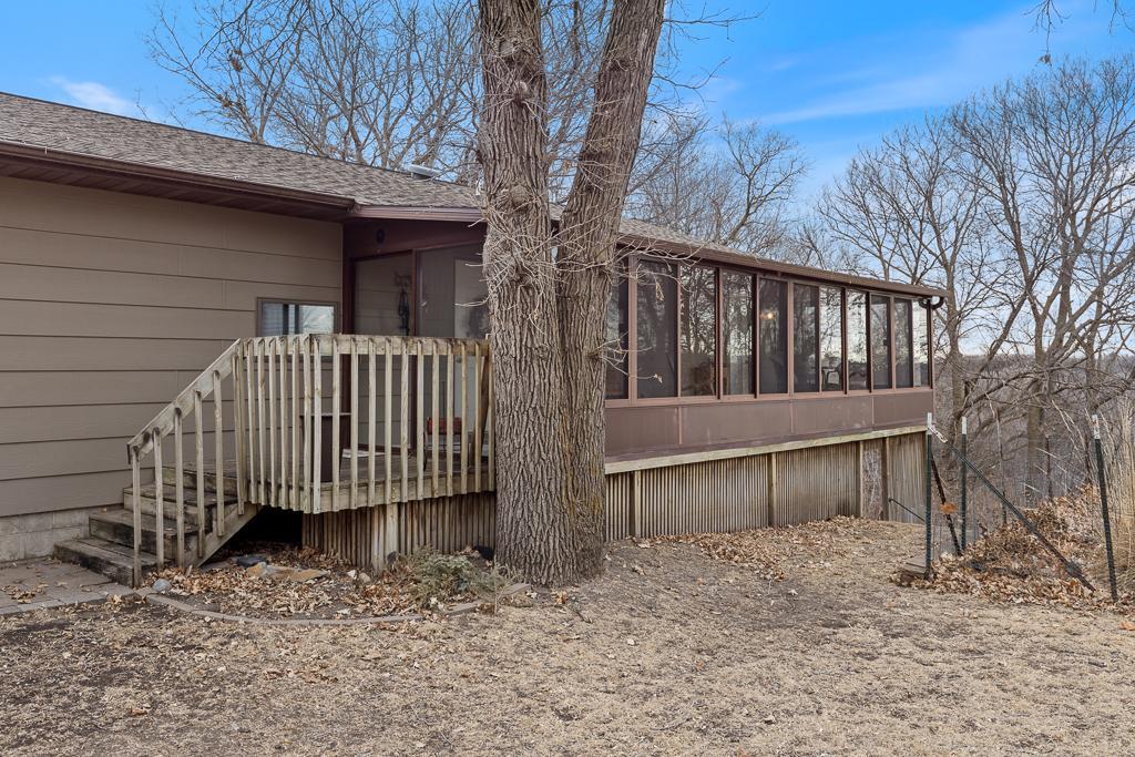 A peek at the porch sets the expectations for the rest of the home - views, views, and more views!