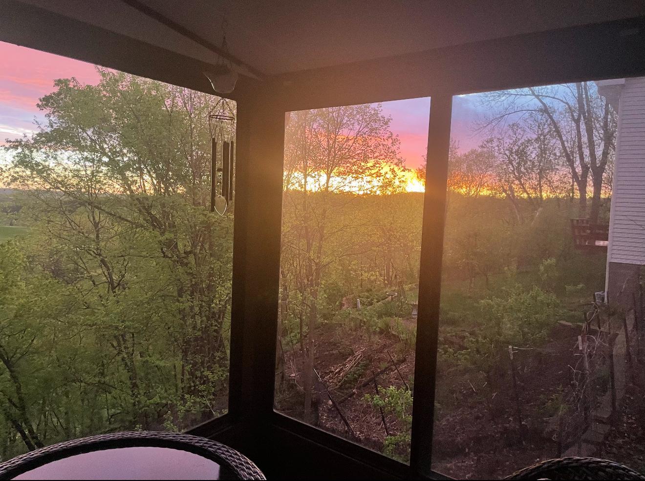 The sunrises you capture from the porch and back window are breathtaking!