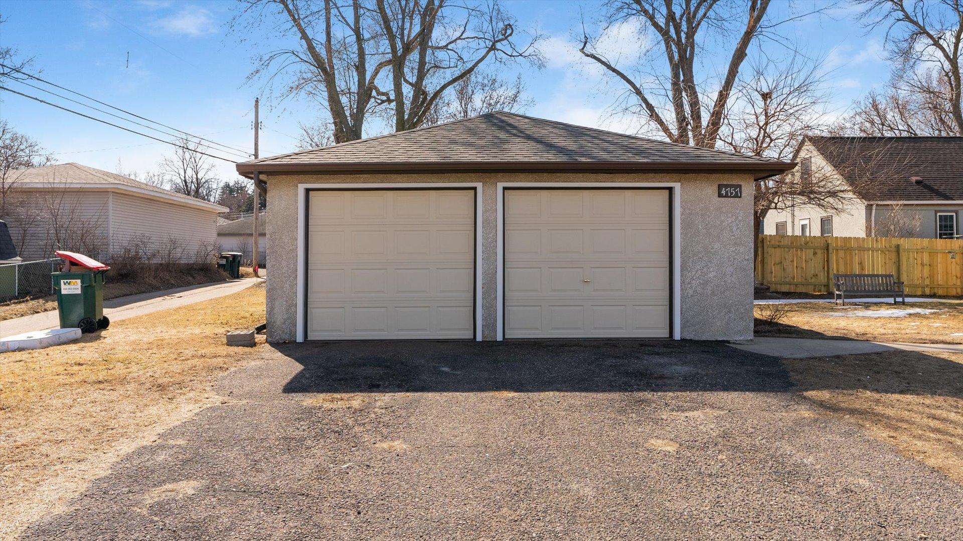 2-Stall Detached Garage w/ Electric