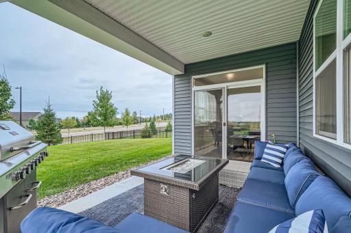 Relax on your covered patio with a cup of coffee or a glass of wine