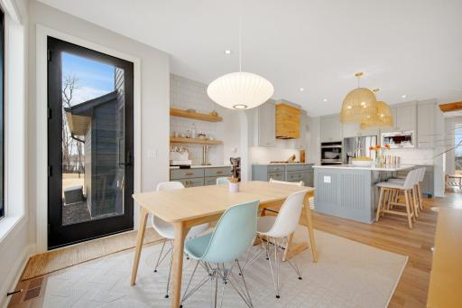 Gracious dining area that will step out gently to your backyard...