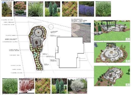 Proposed and approved backyard landscape plan.