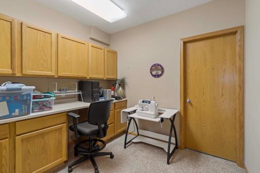 Bonus room in the lower level leads to additional storage.