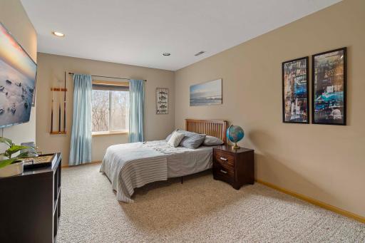 There are two bedrooms on the lower level.