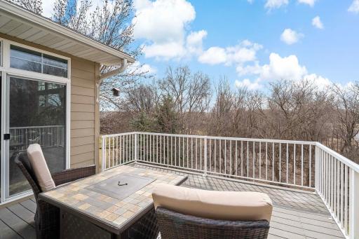 A perfect start to your day - the deck with access from the sunroom, and the primary suite.
