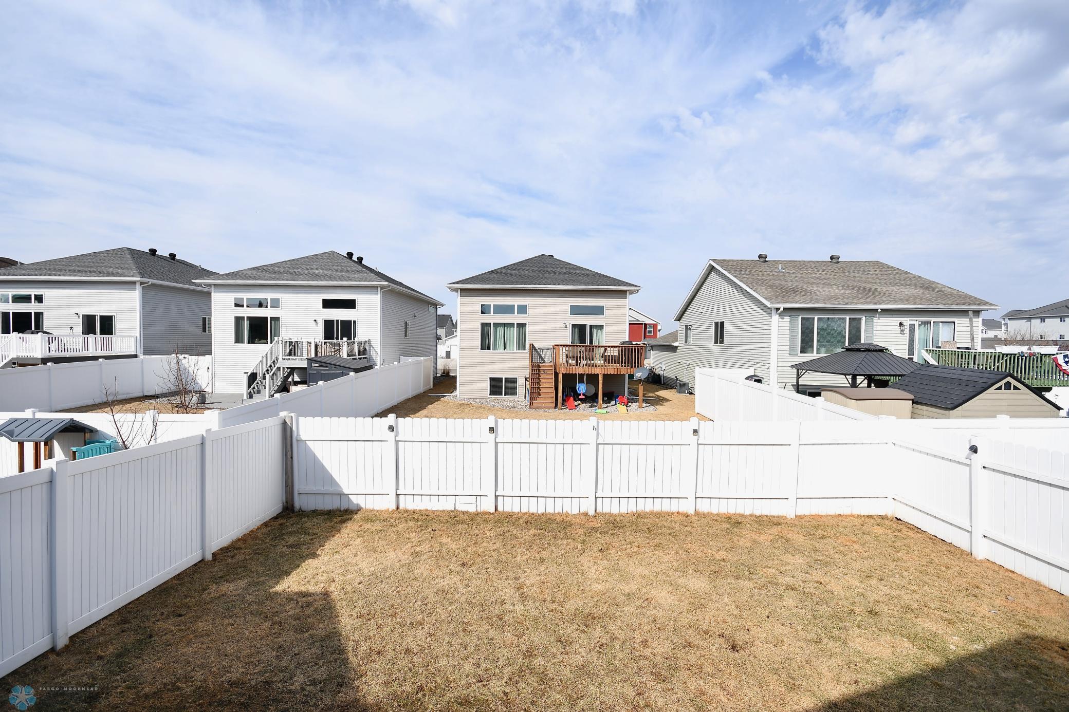 Fully fenced yard